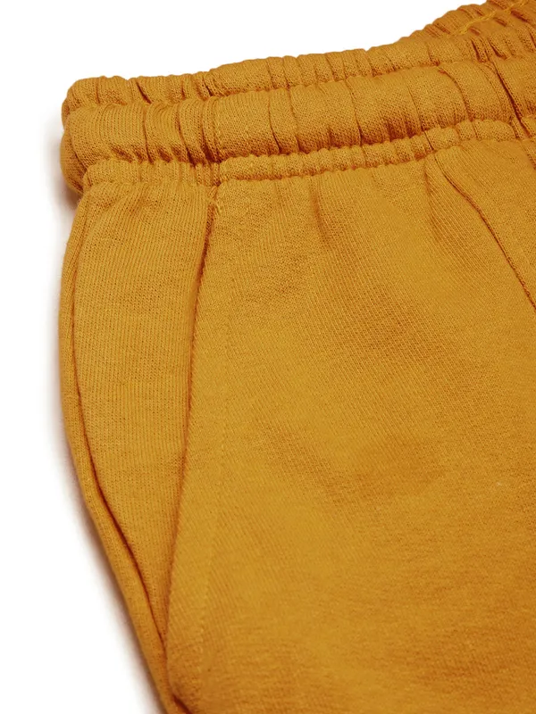 Mustard_Yellow_Cotton_Blend_Drawstring_Track_Pants_For_Women
