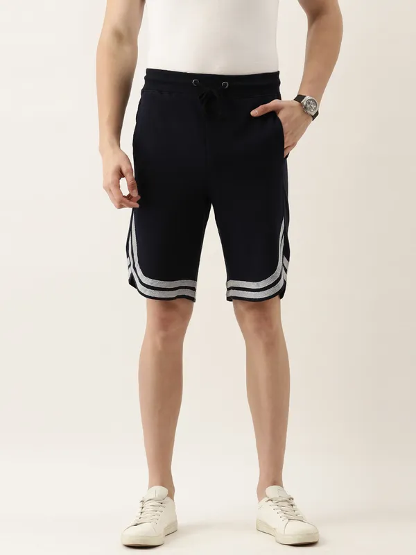 Navy_Blue_Cotton_Blend_Drawstring_Shorts_For_Men
