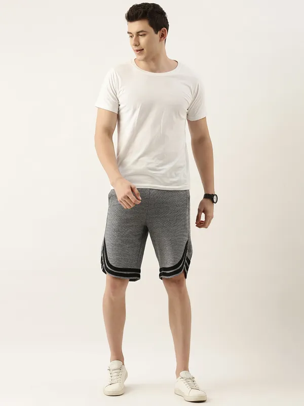 Grey_Knit_Athletic_Shorts_Black_Striped_Hem_For_Men