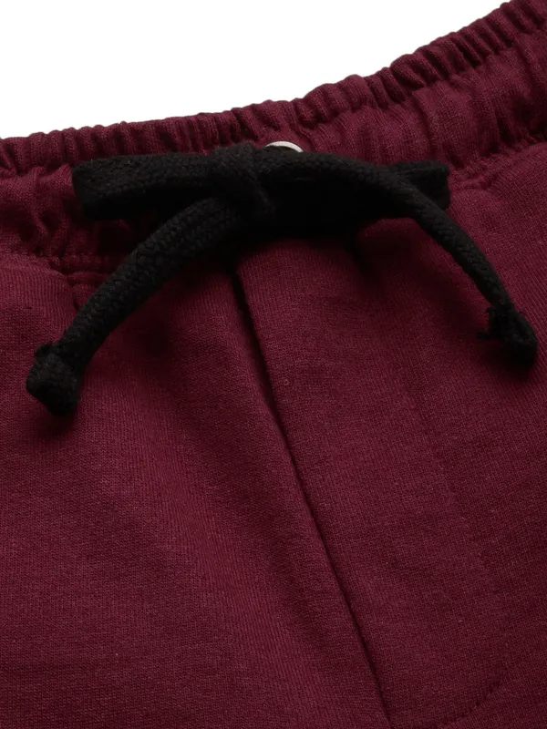 Maroon_Cotton_Blend_Relaxed_Fit_Drawstring_Shorts_For_Women