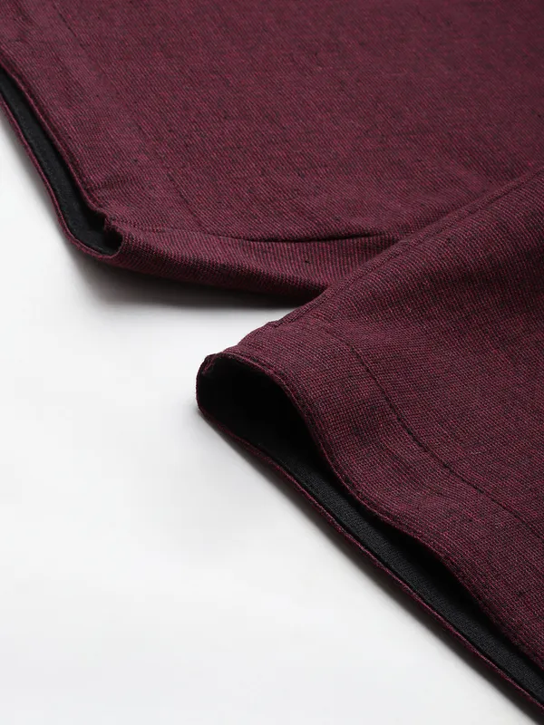 Maroon_Cotton_Blend_Relaxed_Fit_Shorts_For_Men