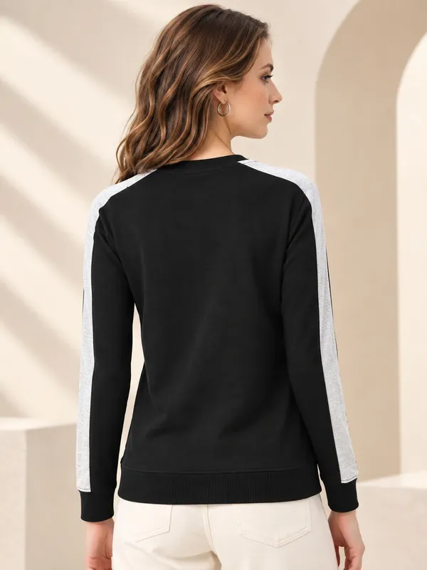Black_Contrast_Panel_Crew_Neck_Sweatshirt_for_Women