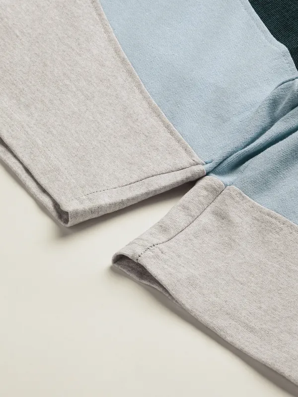 Green_Blue_Cotton_Blend_Contrast_Waistband_Shorts_For_Men