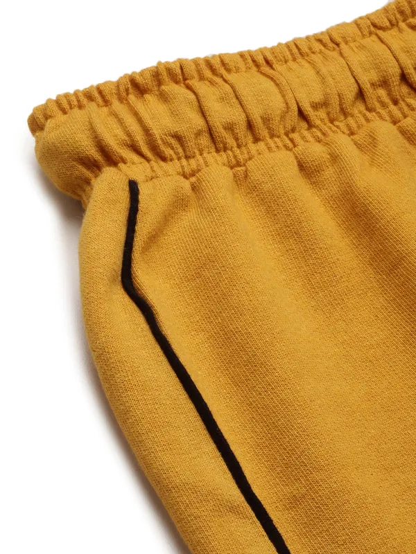 Mustard_Yellow_Cotton_Blend_Sports_Shorts_For_Women