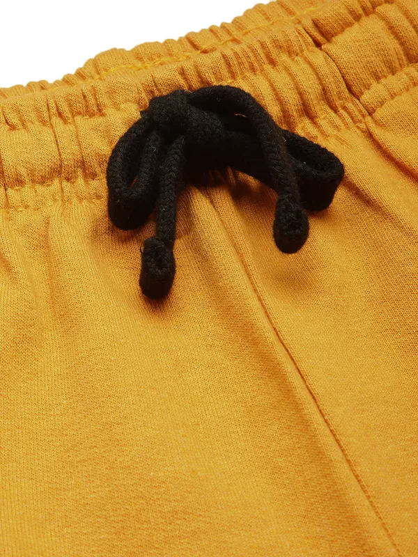 Mustard_Yellow_Cotton_Blend_Drawstring_Track_Pants_For_Women