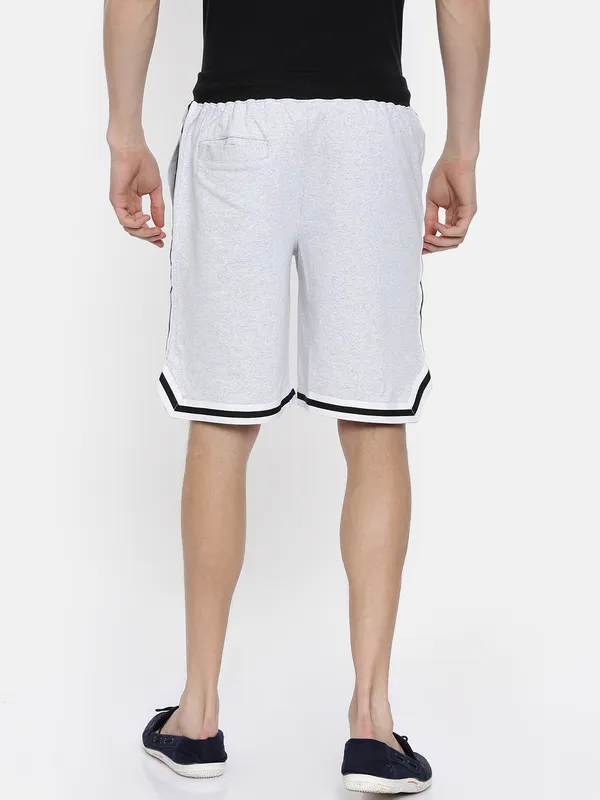 White_And_Black_Cotton_Blend_Basketball_Style_Shorts_For_Men