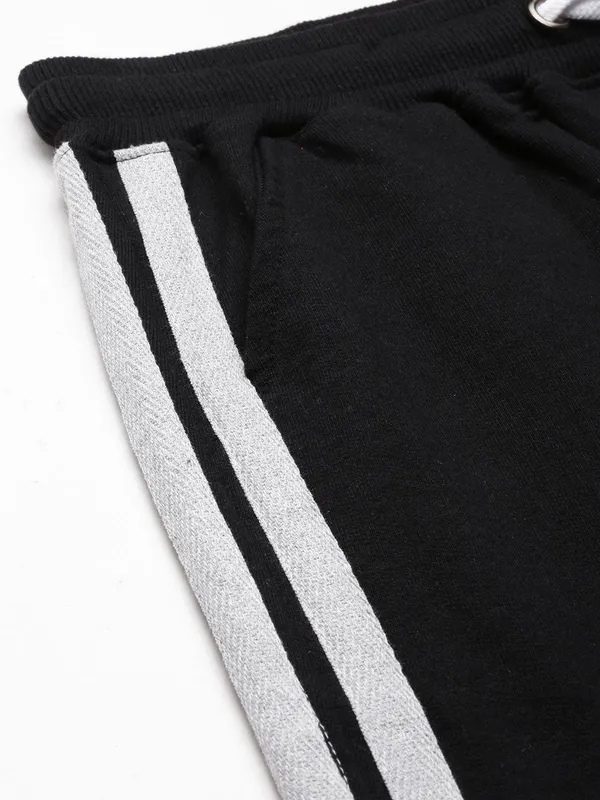 Black_Cotton_Blend_Striped_Joggers_For_Women