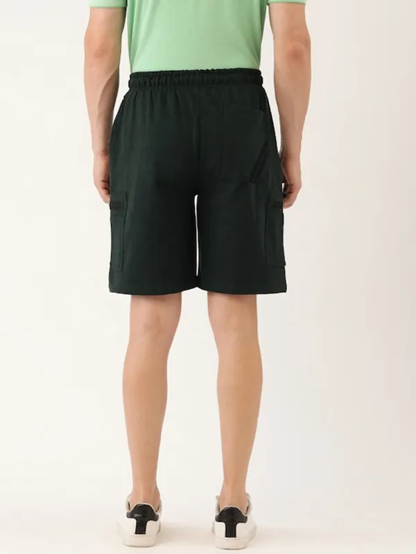 Black_Cotton_Blend_Elasticated_Drawstring_Shorts_For_Men