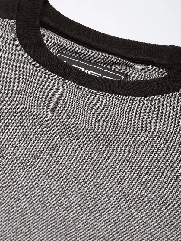 Grey_Knit_Contrast_Panel_Sweatshirt_For_Women