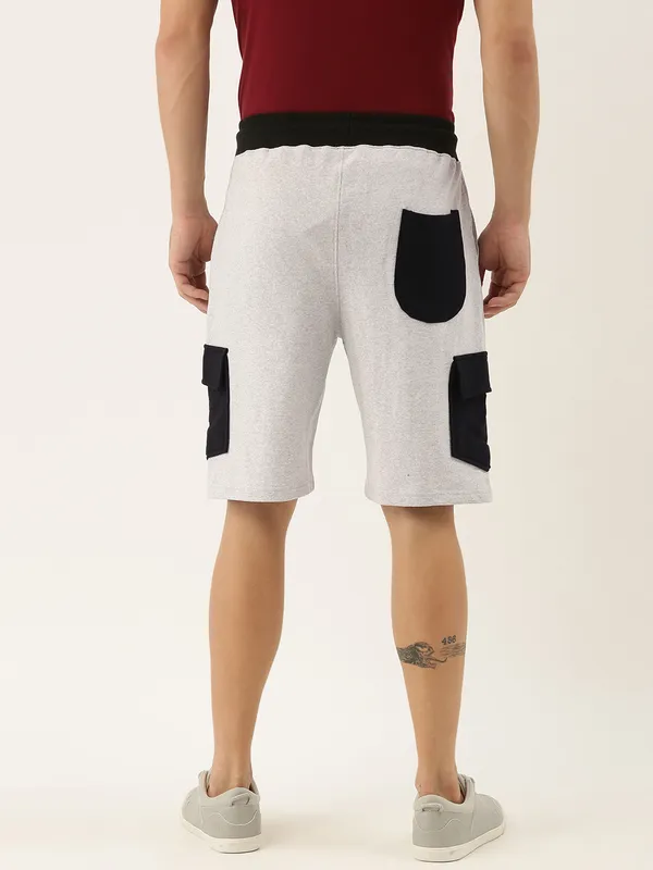Grey_Melange_Cotton_Blend_Drawstring_Shorts_For_Men