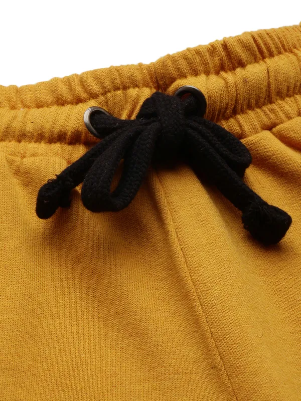 Mustard_Yellow_Cotton_Drawstring_Shorts_For_Women