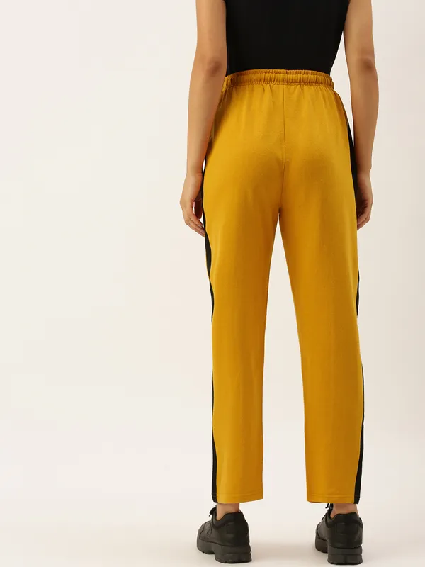 Mustard_Yellow_Cotton_Blend_Relaxed_Fit_Track_Pants_For_Women