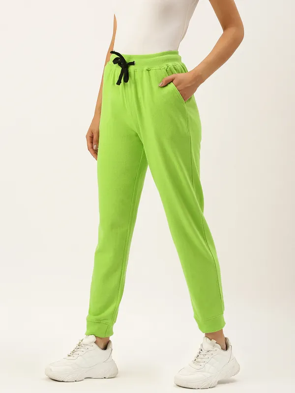 Lime_Green_Cotton_Blend_Relaxed_Fit_Joggers_For_Women
