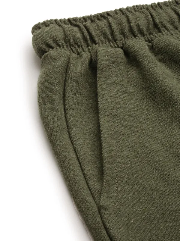 Olive_Green_Cotton_Blend_Relaxed_Fit_Drawstring_Shorts_For_Women