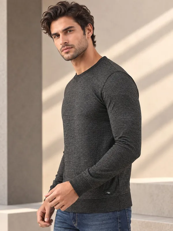 Charcoal_Knit_Regular_Fit_Sweatshirt_for_Men