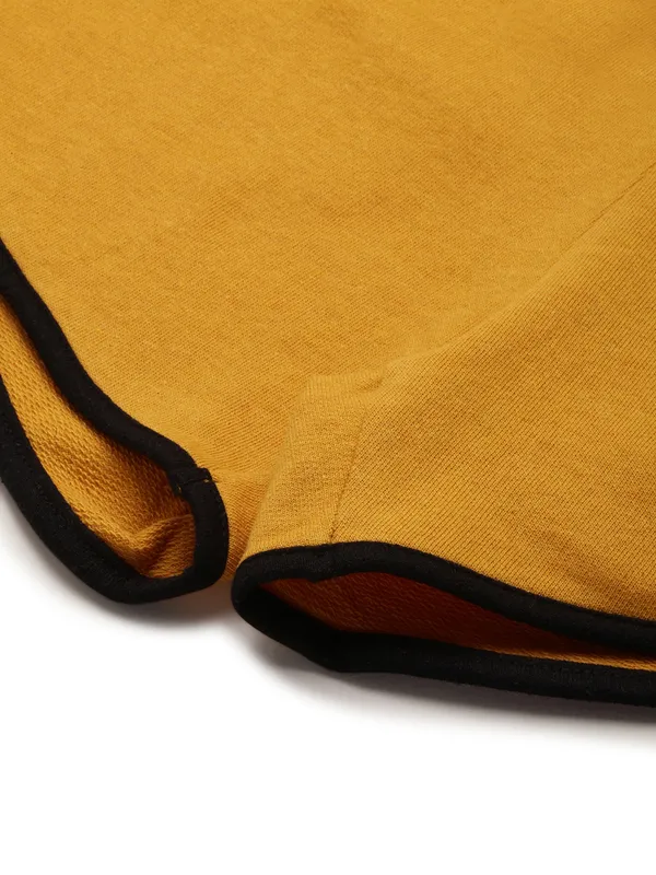 Mustard_Yellow_Cotton_Blend_Sports_Shorts_For_Women