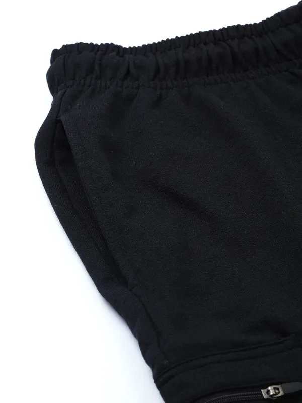 Black_Cotton_Blend_Slim_Fit_Shorts_For_Men