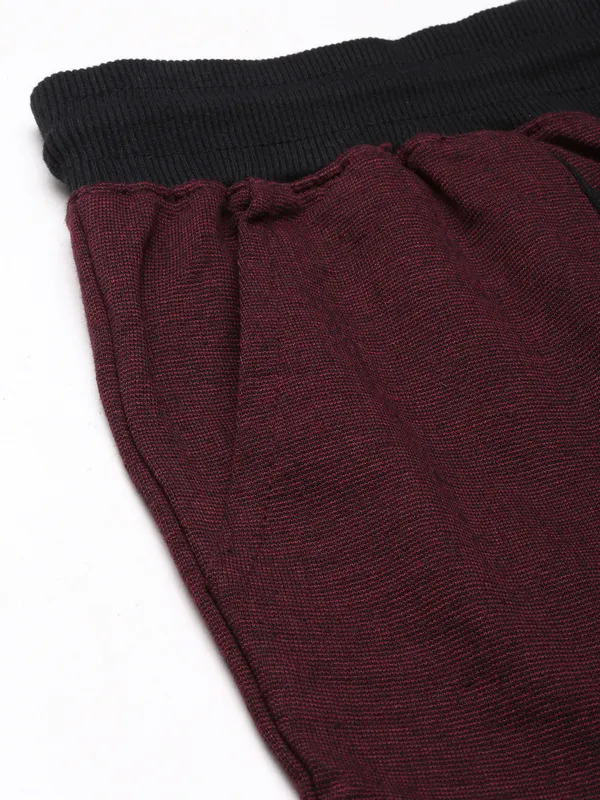 Maroon_Cotton_Blend_Relaxed_Fit_Drawstring_Shorts_For_Men