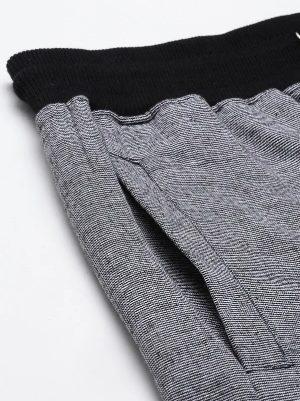 Grey_Knit_Athletic_Shorts_Black_Striped_Hem_For_Men