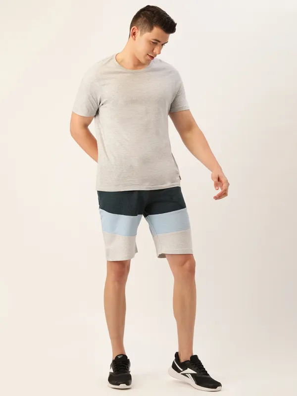 Green_Blue_Cotton_Blend_Contrast_Waistband_Shorts_For_Men
