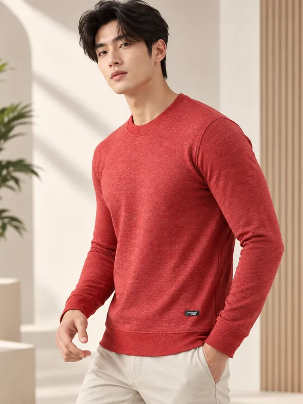 Red_Textured_Regular_Fit_Sweatshirt_for_Men