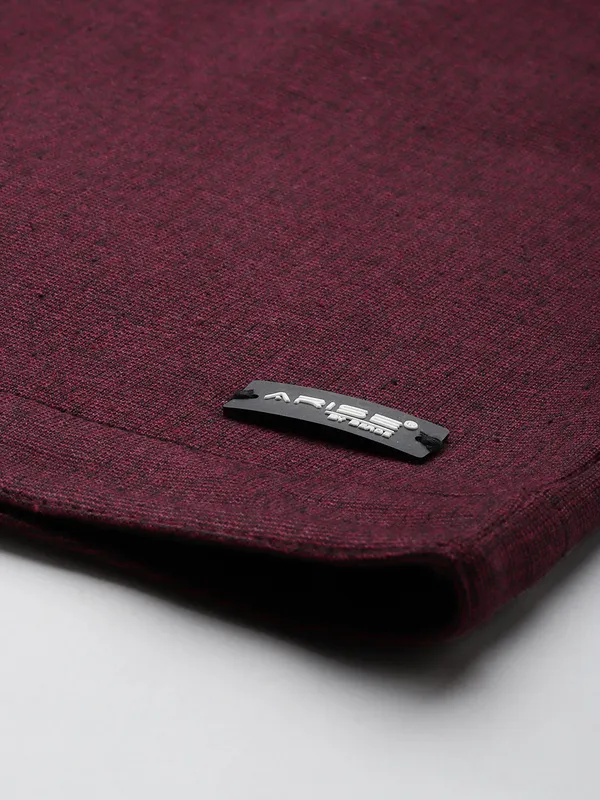 Maroon_Cotton_Blend_Relaxed_Fit_Shorts_For_Men