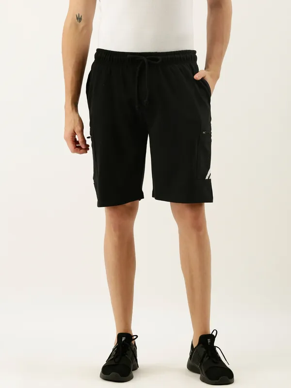 Black_Cotton_Blend_Slim_Fit_Shorts_For_Men