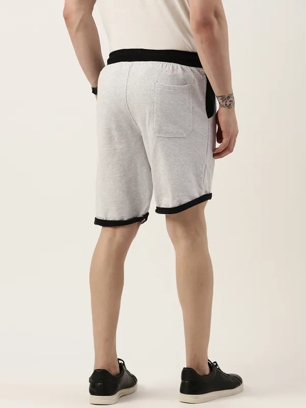 White_Cotton_Blend_Drawstring_Shorts_With_Black_Waistband