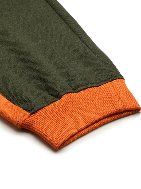 Olive_Green_Cotton_Blend_Contrast_Trim_Joggers_For_Women