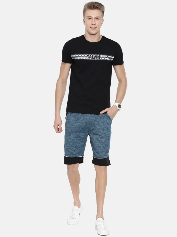 Teal_Blue_Heathered_Cotton_Blend_Sports_Shorts_For_Men