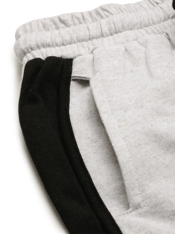 Grey_Cotton_Blend_Contrast_Piping_Casual_Shorts_For_Women