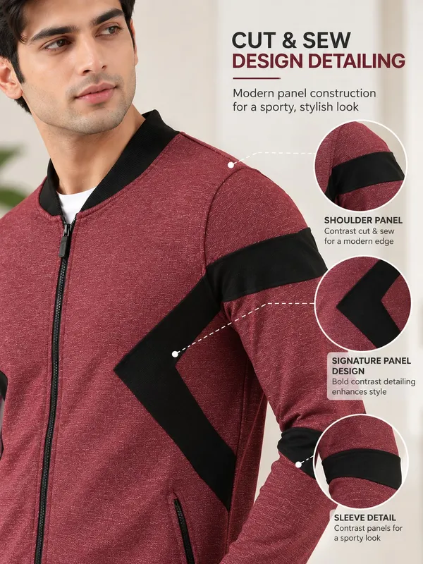 Maroon_Textured_Casual_Bomber_Jacket_for_Men