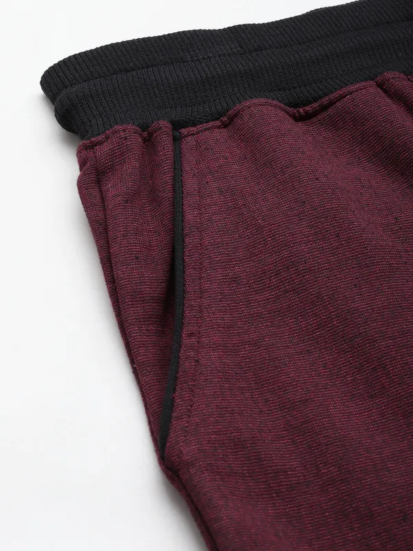 Maroon_Cotton_Blend_Relaxed_Fit_Shorts_For_Men