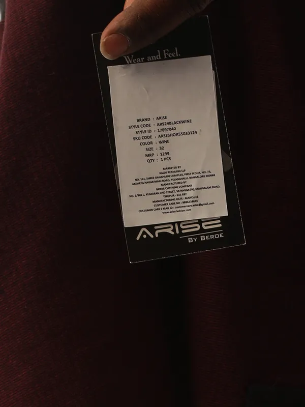 Maroon_And_Black_Cotton_Blend_Contrast_Trim_Shorts_For_Men