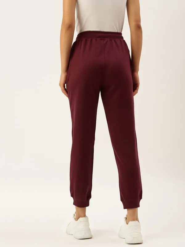 Maroon_Cotton_Blend_Jogger_Track_Pants_For_Women
