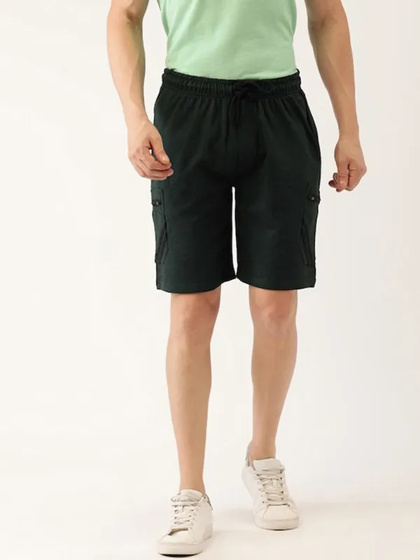 Black_Cotton_Blend_Elasticated_Drawstring_Shorts_For_Men
