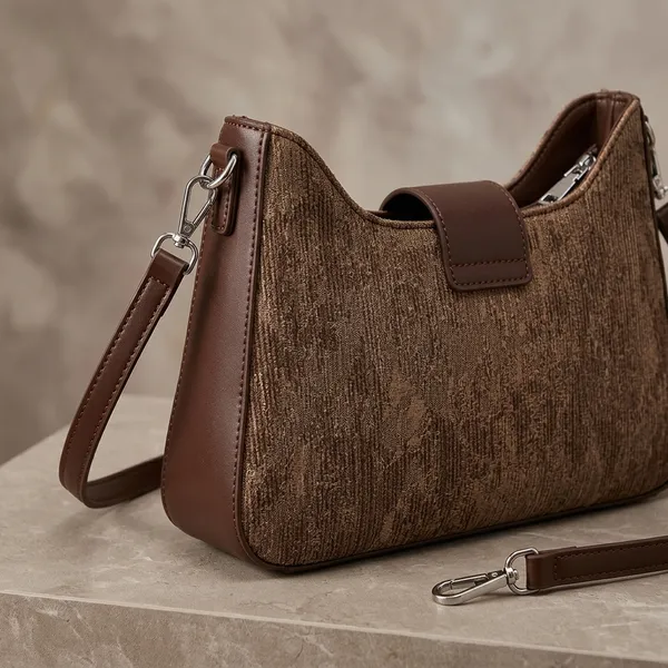 Brown_Pu_Fabric_Premium_Shoulder_Bag_For_Women