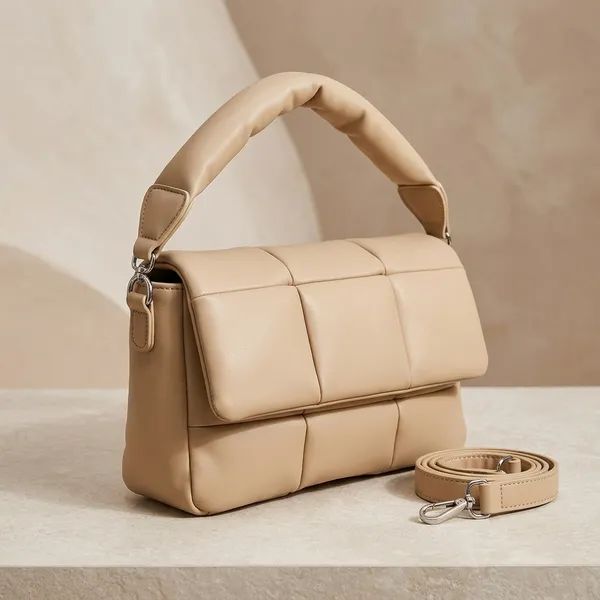 Beige_Pu_Fabric_Premium_Crossbody_Bag_For_Women