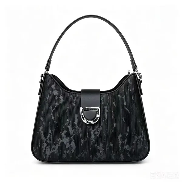 Black_Pu_Fabric_Premium_Hobo_Bag_For_Women