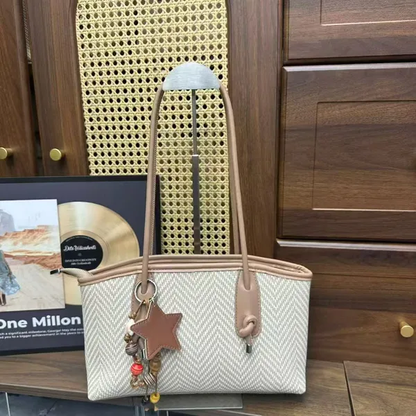 Beige_Pu_Fabric_Premium_Tote_Bag_For_Women