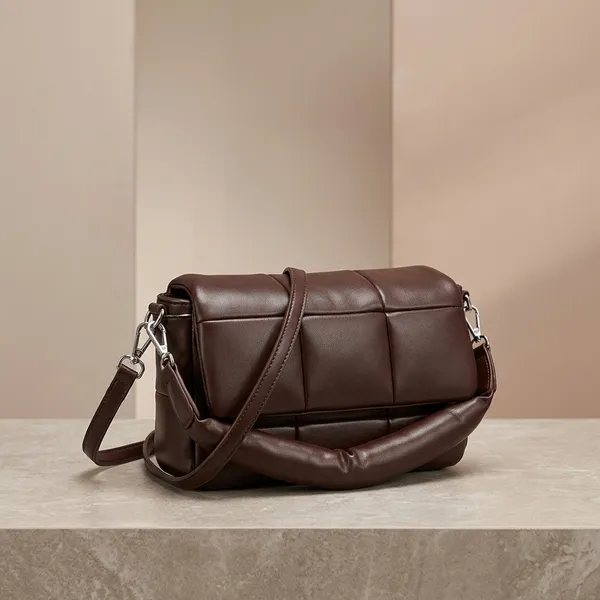 Brown_Pu_Fabric_Premium_Crossbody_Bag_For_Women