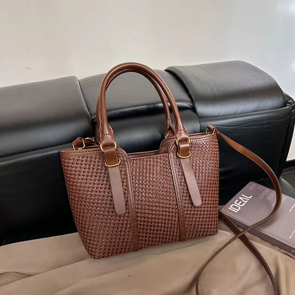 Brown_Pu_Fabric_Premium_Tote_Bag_For_Women