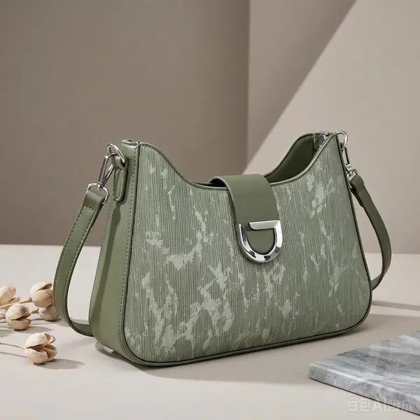 Green_Pu_Fabric_Premium_Shoulder_Bag_For_Women