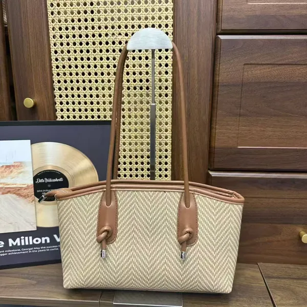 Beige_And_Brown_Pu_Fabric_Premium_Tote_Bag_For_Women