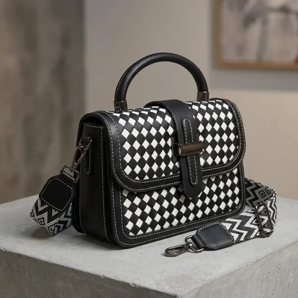 Black_And_White_Pu_Fabric_Premium_Sling_Bag_For_Women