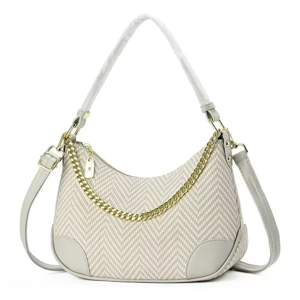 White_Pu_Fabric_Premium_Shoulder_Bag_For_Women