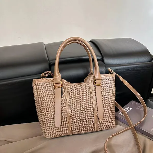 Beige_Pu_Fabric_Premium_Tote_Bag_For_Women