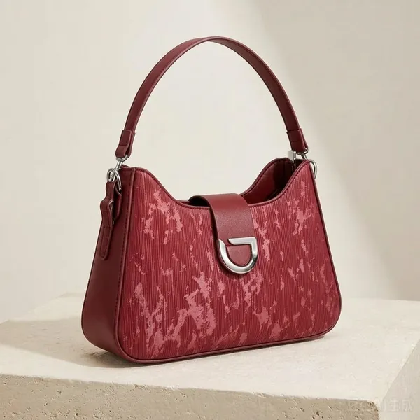 Maroon_Pu_Fabric_Premium_Hobo_Bag_For_Women