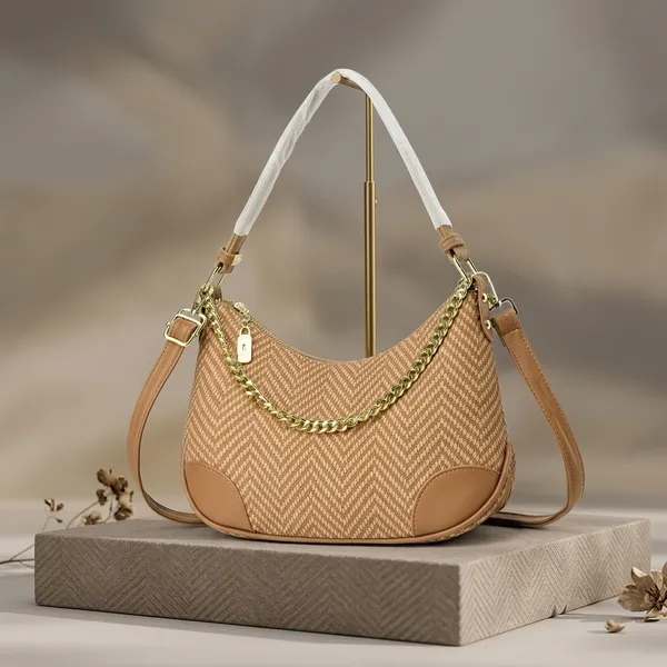 Beige_Pu_Fabric_Premium_Hobo_Bag_For_Women