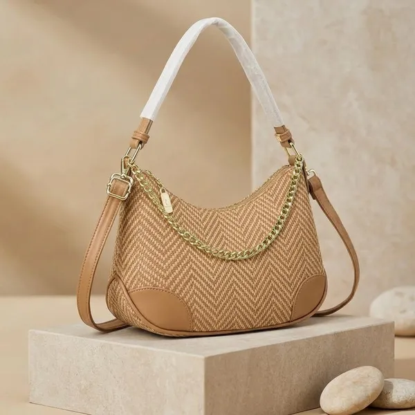 Beige_Pu_Fabric_Premium_Hobo_Bag_For_Women